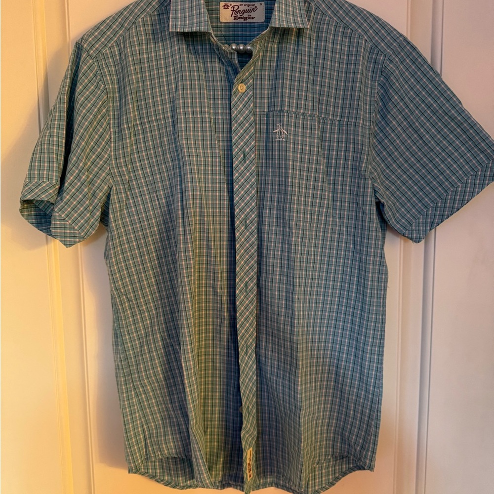 Original Penguin Blue Casual Button Down Shirt